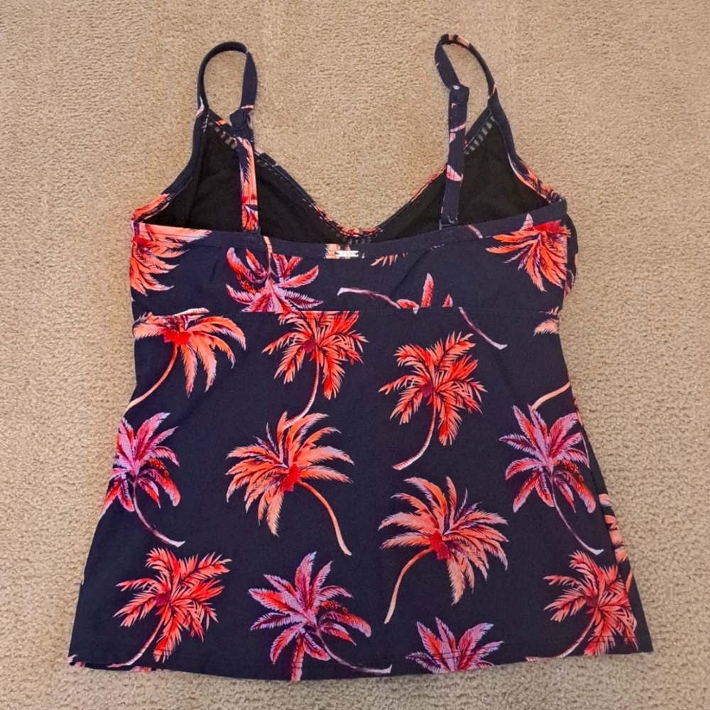 Women's BAKU Tankini Bikini Set with Pink Coral Palm Print - Picture 5 of 7